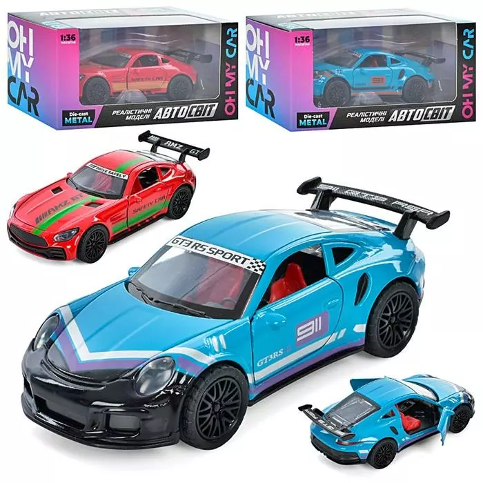 Машина метал. MB GTR/Porsche AS-2976 оптом